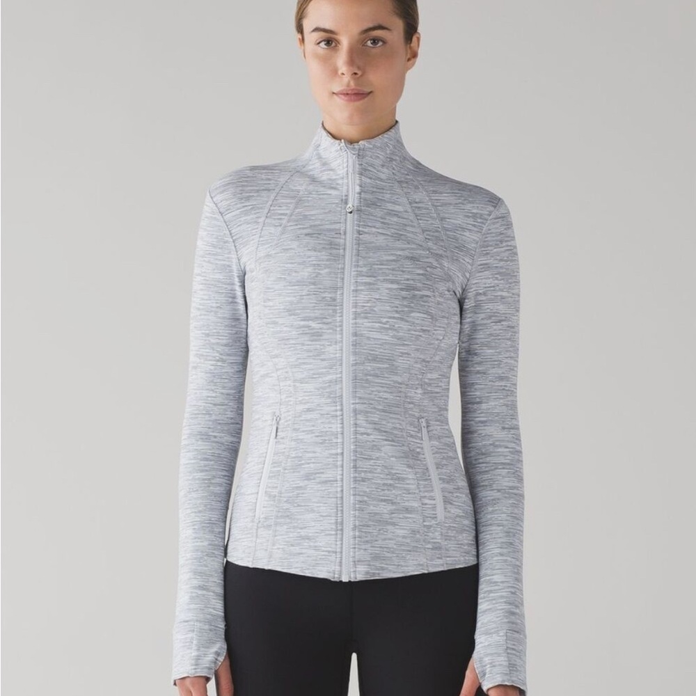 Lululemon Gray/White Define Zip-Up Jacket Size 4